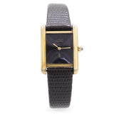 Cartier Must de Vermeil Tank Black Dial Quartz Watch