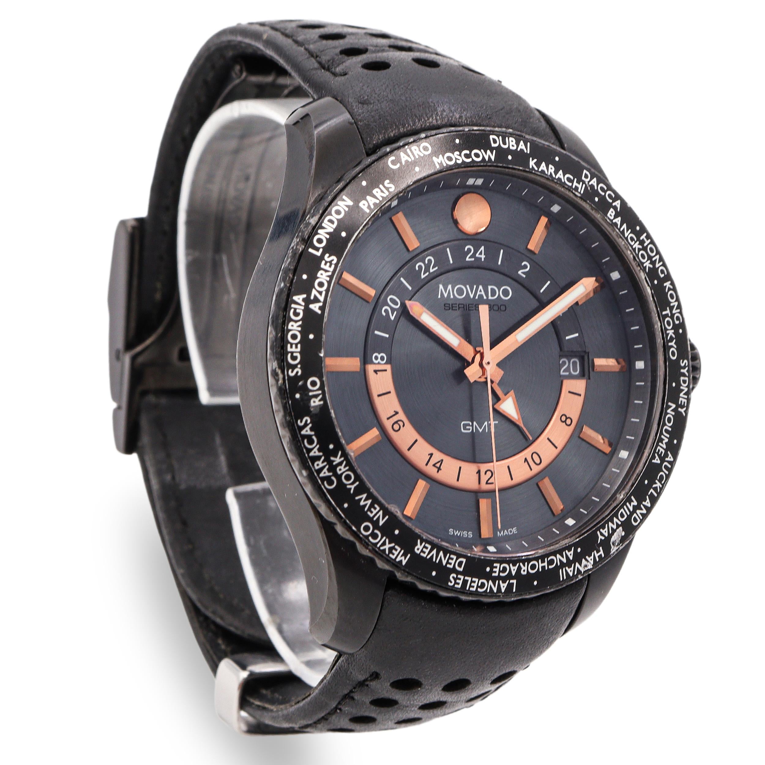 Movado Series 800 GMT World Time Quartz Men’s Watch Ref. 14-1-36-1207