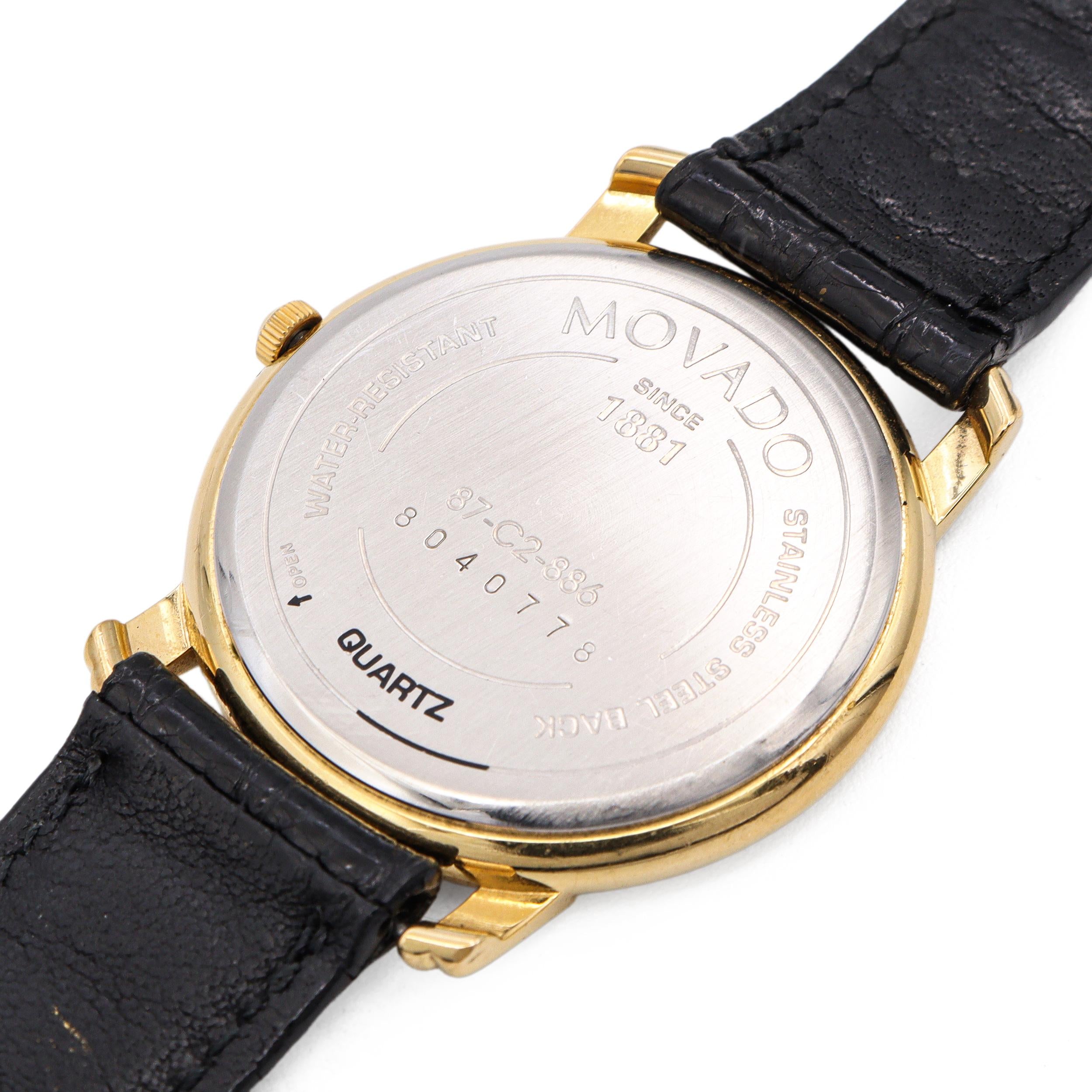 Movado Museum Classic Black Dial Date Quartz Men’s Watch Ref. 87-C2-886