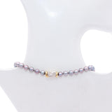 Vintage 18k Gold Gray Pearl Beaded Strand Necklace