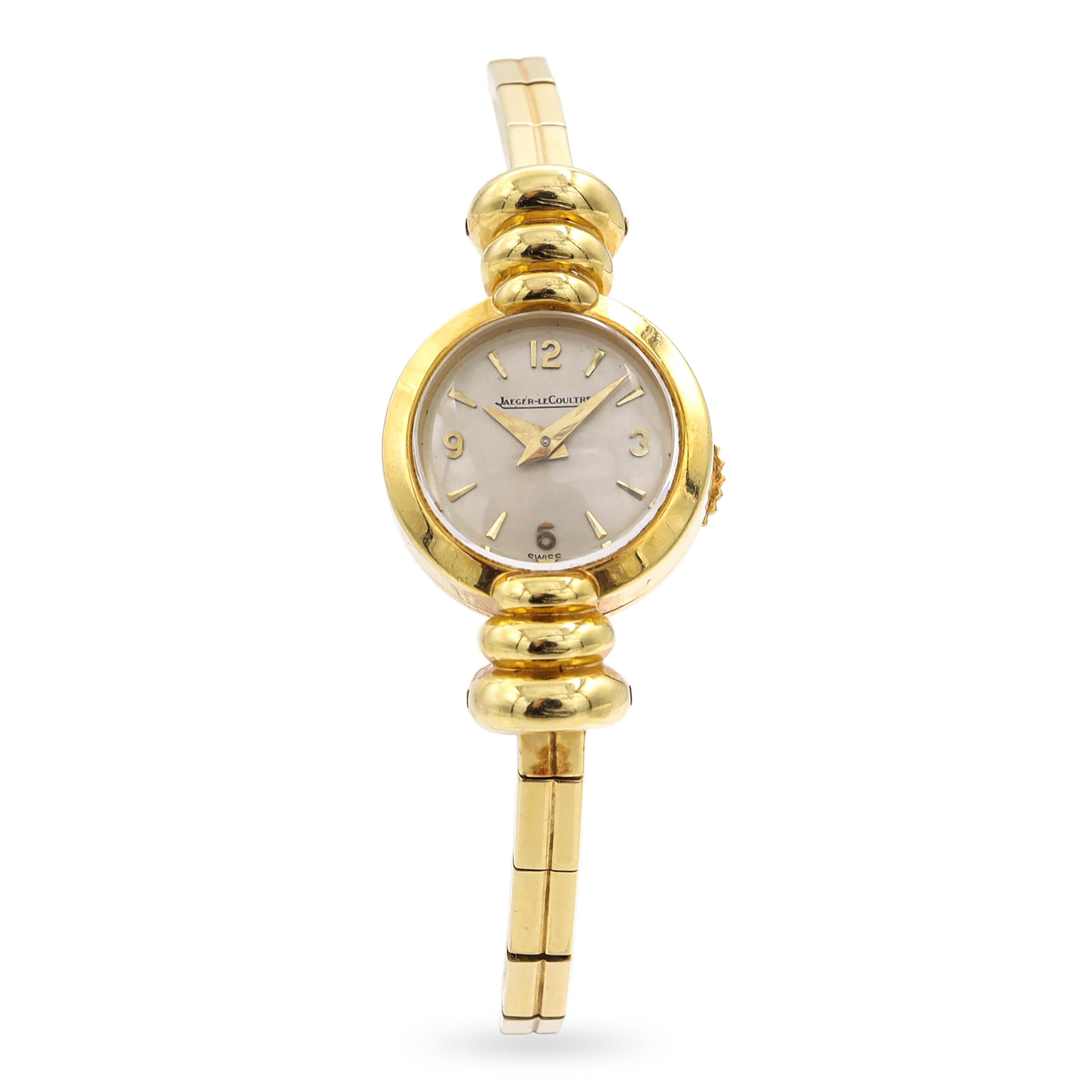 Vintage 18k Yellow Gold Jaeger-LeCoultre Backwind Handwind Watch