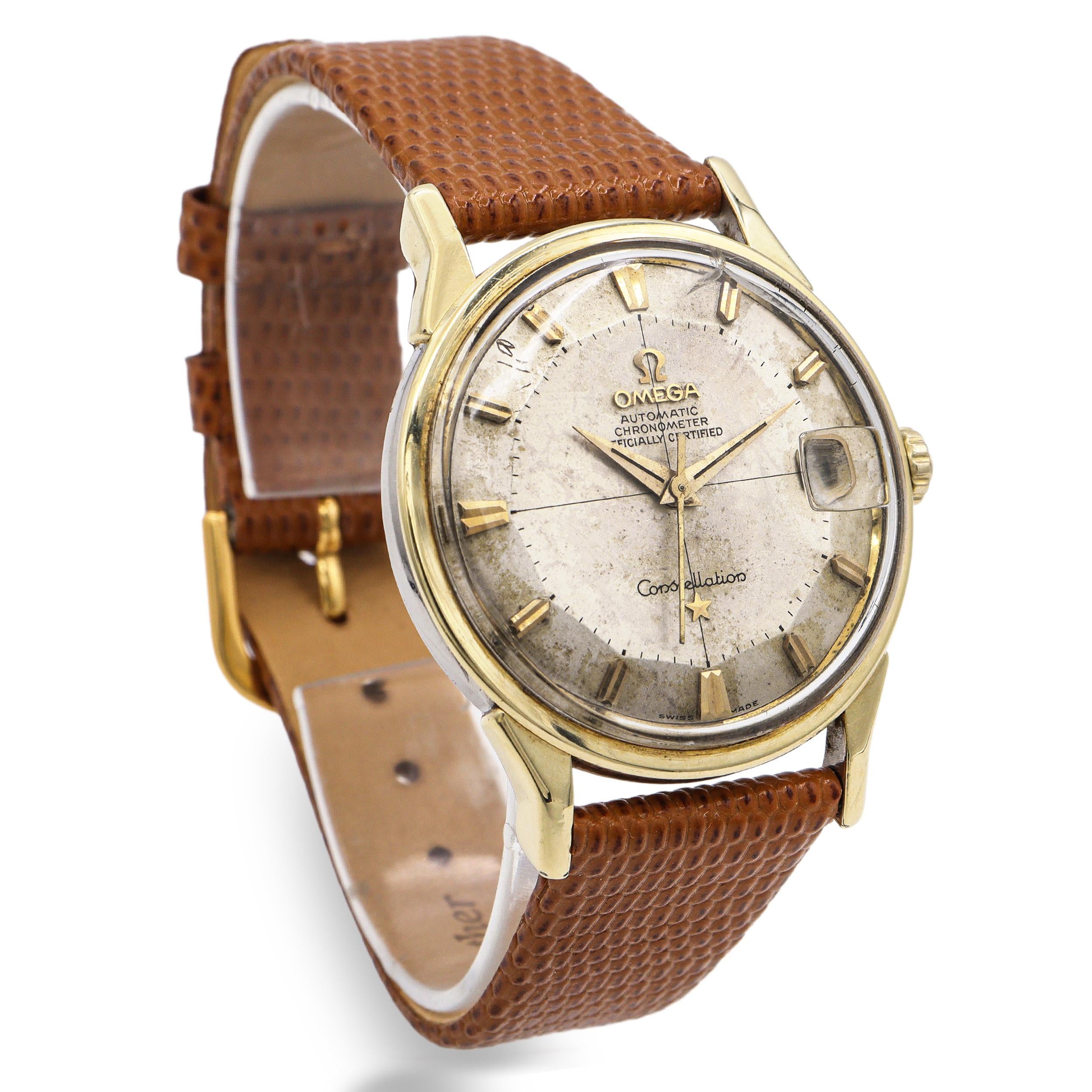 Vintage Omega Constellation Automatic Chronometer Pie Pan Dial Watch