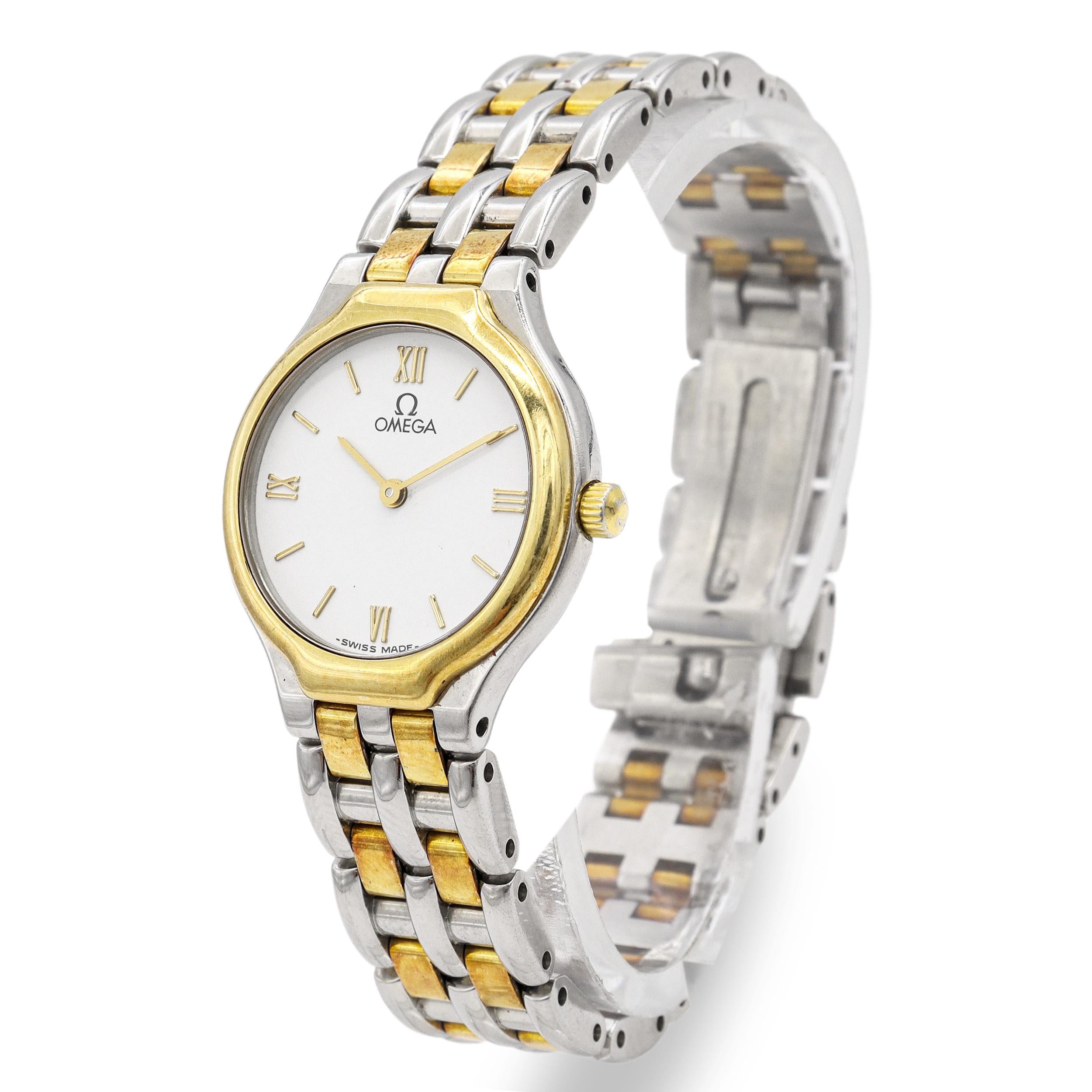 Omega De Ville Two-Tone Stainless Steel & 18K Gold Quartz Women’s Watch