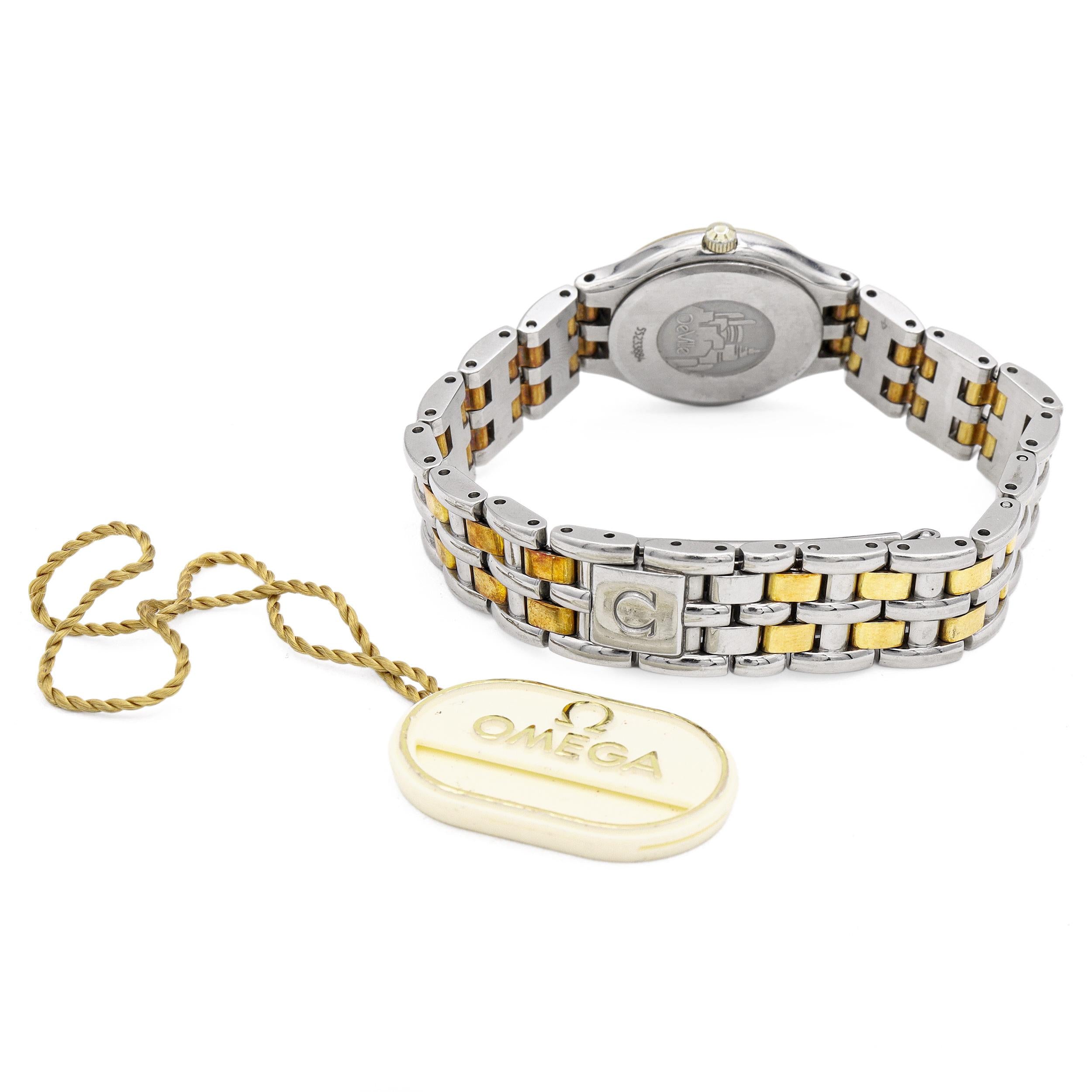 Omega De Ville Two-Tone Stainless Steel & 18K Gold Quartz Women’s Watch