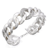 David Yurman Sterling Silver Diamond Pavé Belmont Curb Link Bracelet