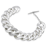 David Yurman Sterling Silver Diamond Pavé Belmont Curb Link Bracelet
