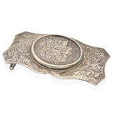 Vintage Sterling Silver 1885 Morgan Silver Dollar Coin Belt Buckle