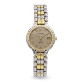 Juvenia Biarritz Stainless Steel with 18k Yellow Gold Diamond Bezel Watch