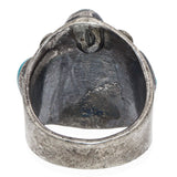 Vintage Navajo Sterling Silver Multi-Stone Turquoise Cluster Ring