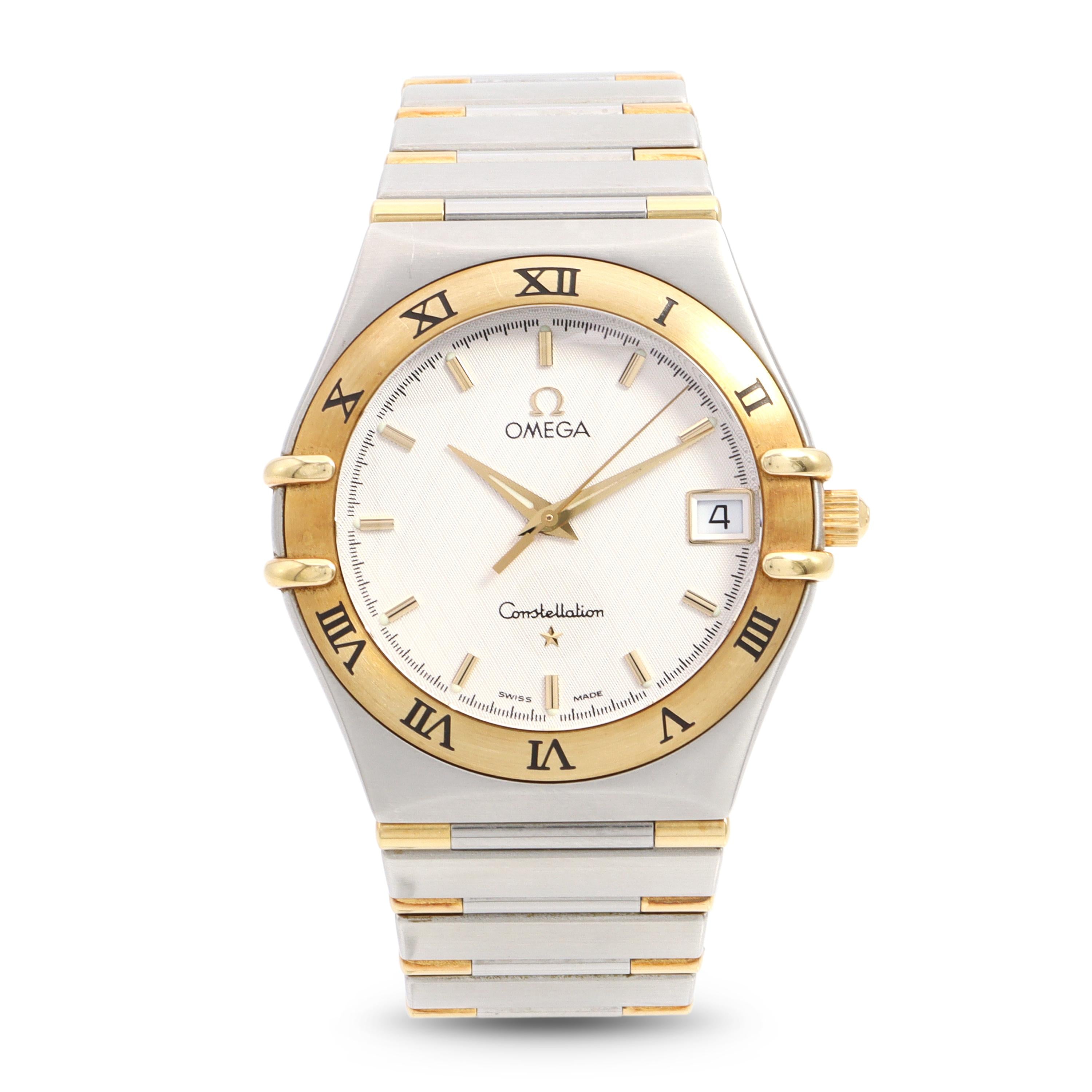 Omega Constellation 18k Yellow Gold & Stainless Steel Quartz Men's Watch