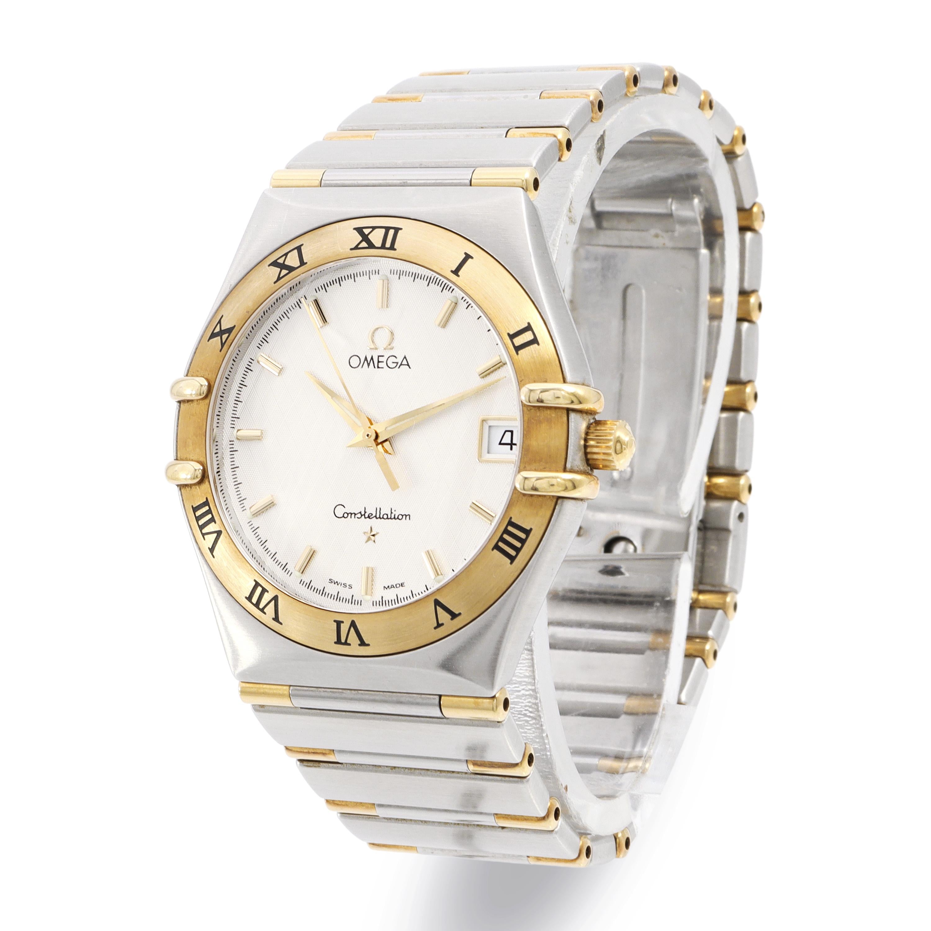 Omega Constellation 18k Yellow Gold & Stainless Steel Quartz Men's Watch