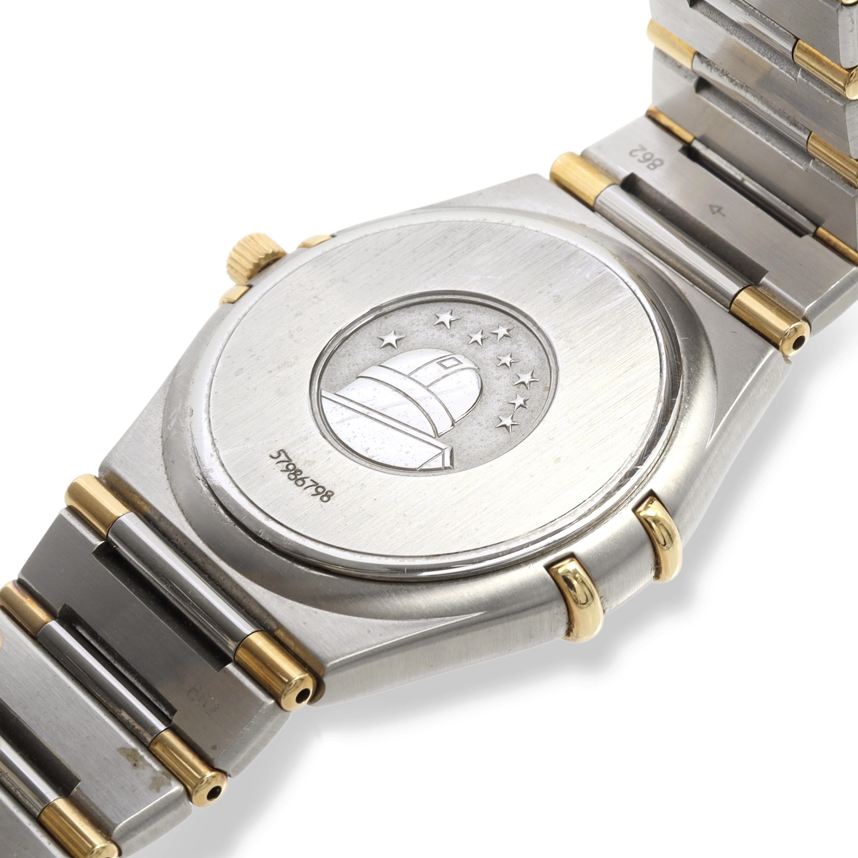 Omega Constellation 18k Yellow Gold & Stainless Steel Quartz Men's Watch