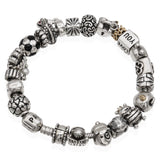Pandora Sterling Silver Soccer Ball Ghost Dog Angel 22 Charms Bracelet