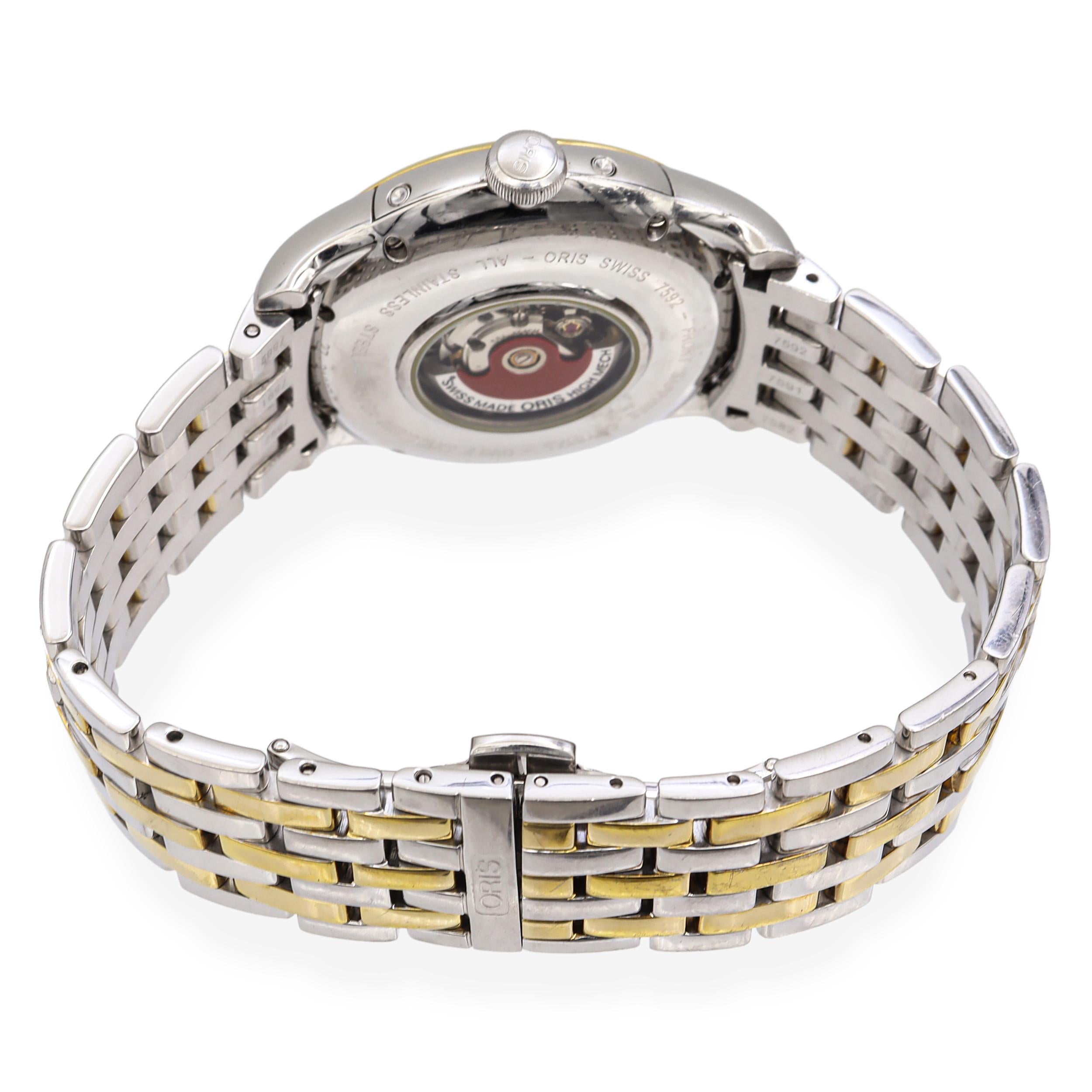 Oris Artelier Complication 2007 Two Tone Moonphase Automatic Men's Watch