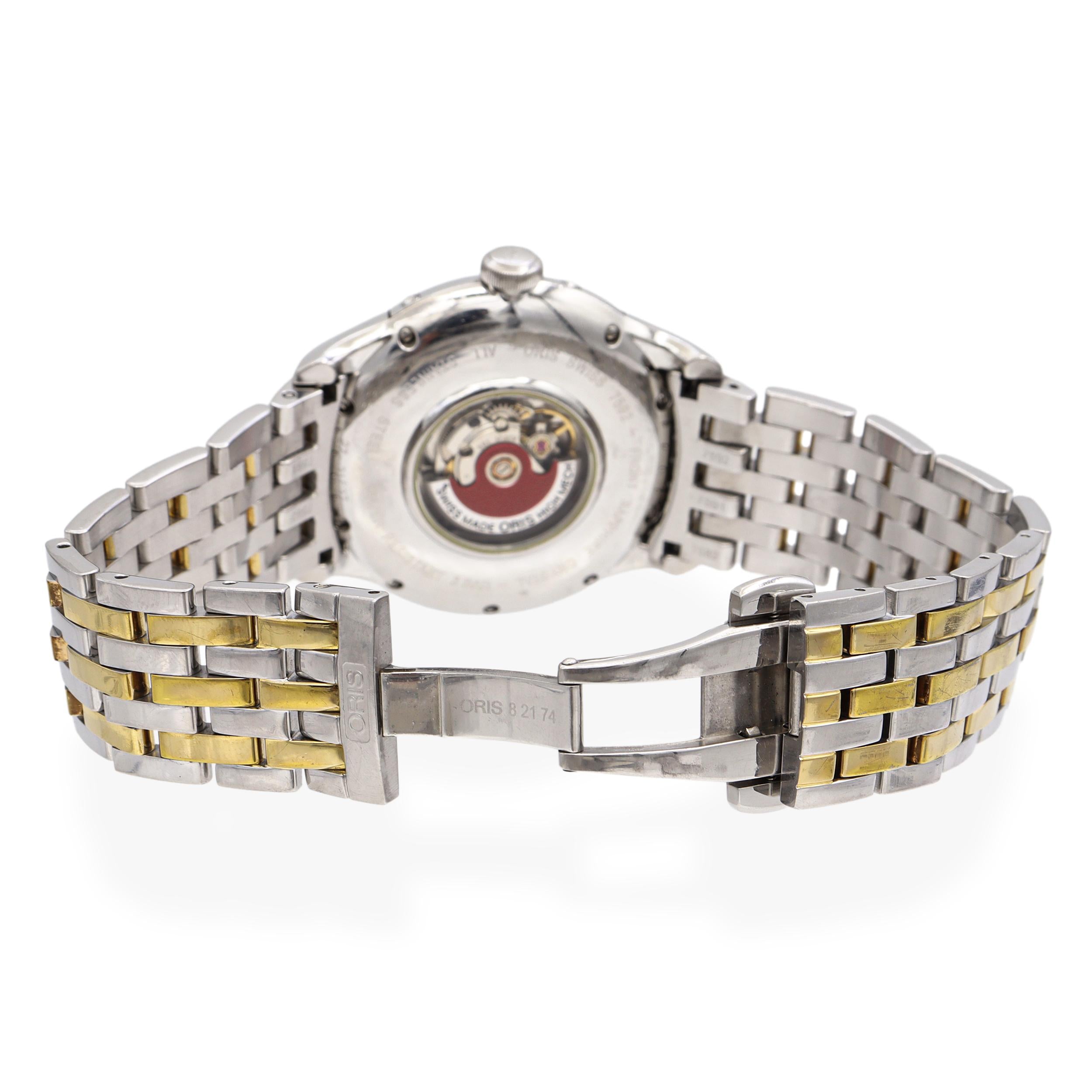 Oris Artelier Complication 2007 Two Tone Moonphase Automatic Men's Watch