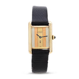 Vintage Must de Cartier Tank Vermeil Trinity Stripe Dial Hand-Wind Women's Watch