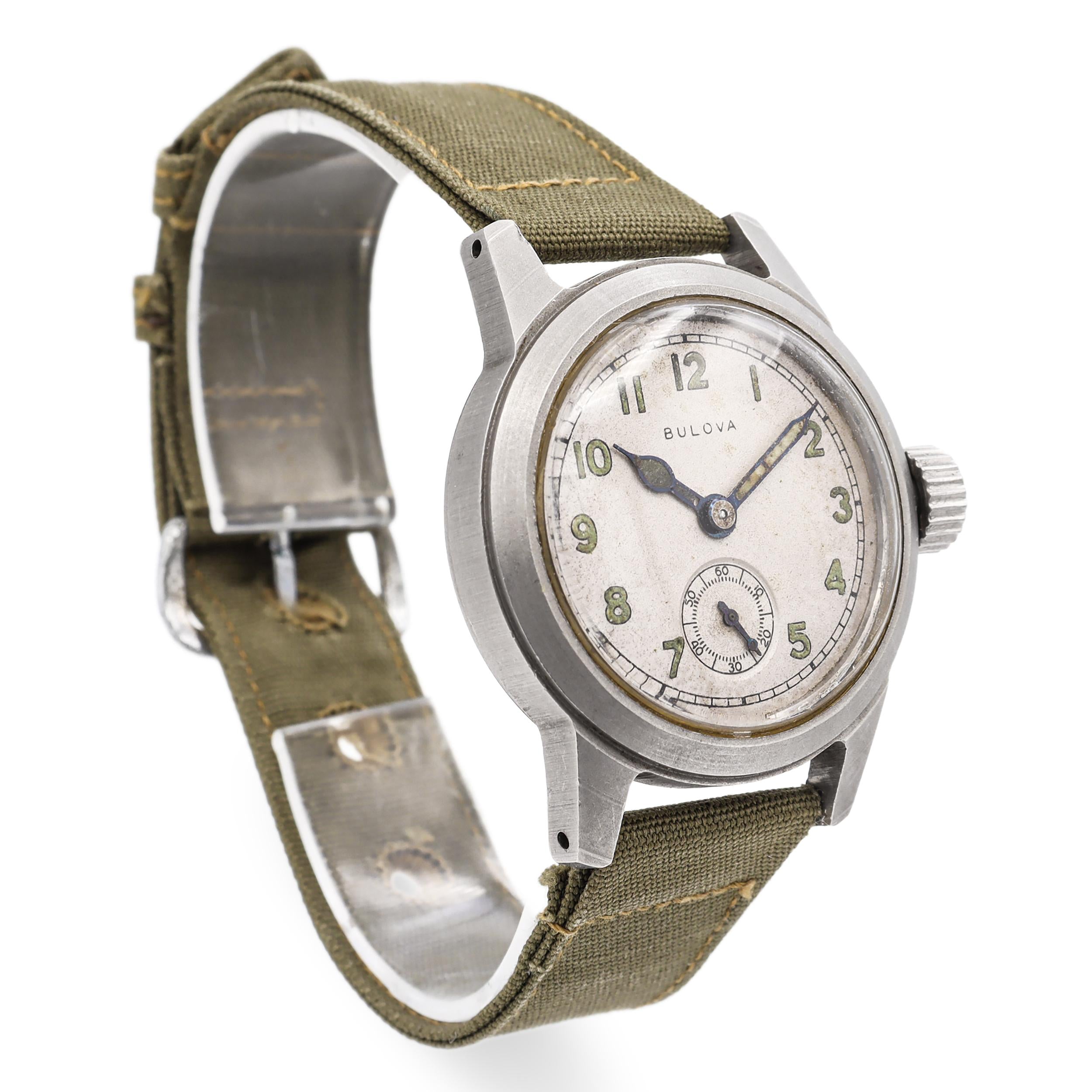 Vintage Bulova U.S. 1917-H Sub Second Dial Men's Military Watch