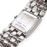 Chaumet Paris Etanche Stainless Steel  Diamond Tank Watch
