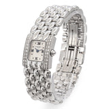 Chaumet Paris Etanche Stainless Steel  Diamond Tank Watch