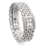 Chaumet Paris Etanche Stainless Steel  Diamond Tank Watch