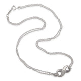 Tiffany & Co. Sterling Silver Infinity Double Chain Pendant Necklace