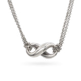 Tiffany & Co. Sterling Silver Infinity Double Chain Pendant Necklace