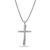 David Yurman Sterling Silver Diamond Cross Pendant Necklace