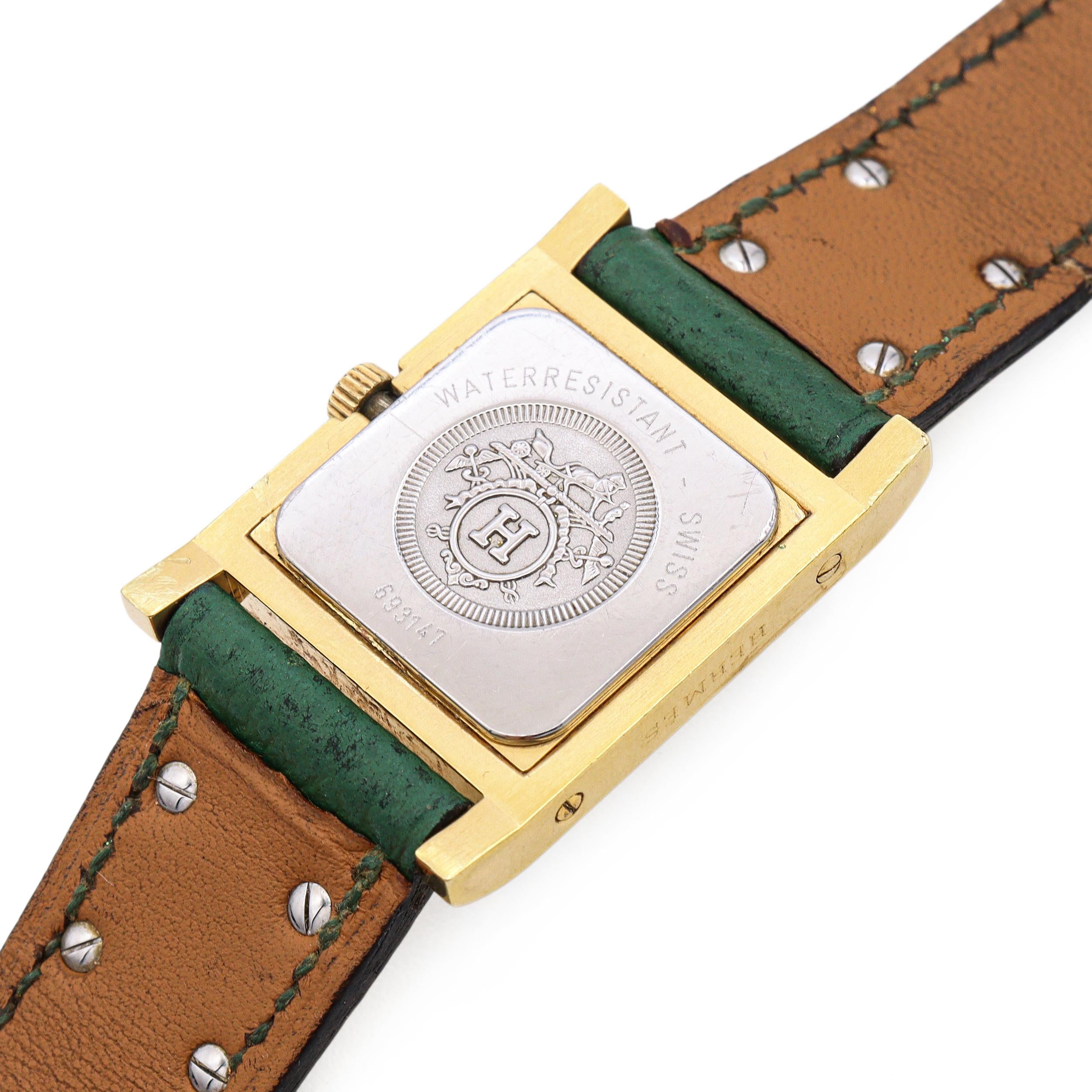 Hermès Medor Pyramid Cover Gold Plated Quartz Women's Watch