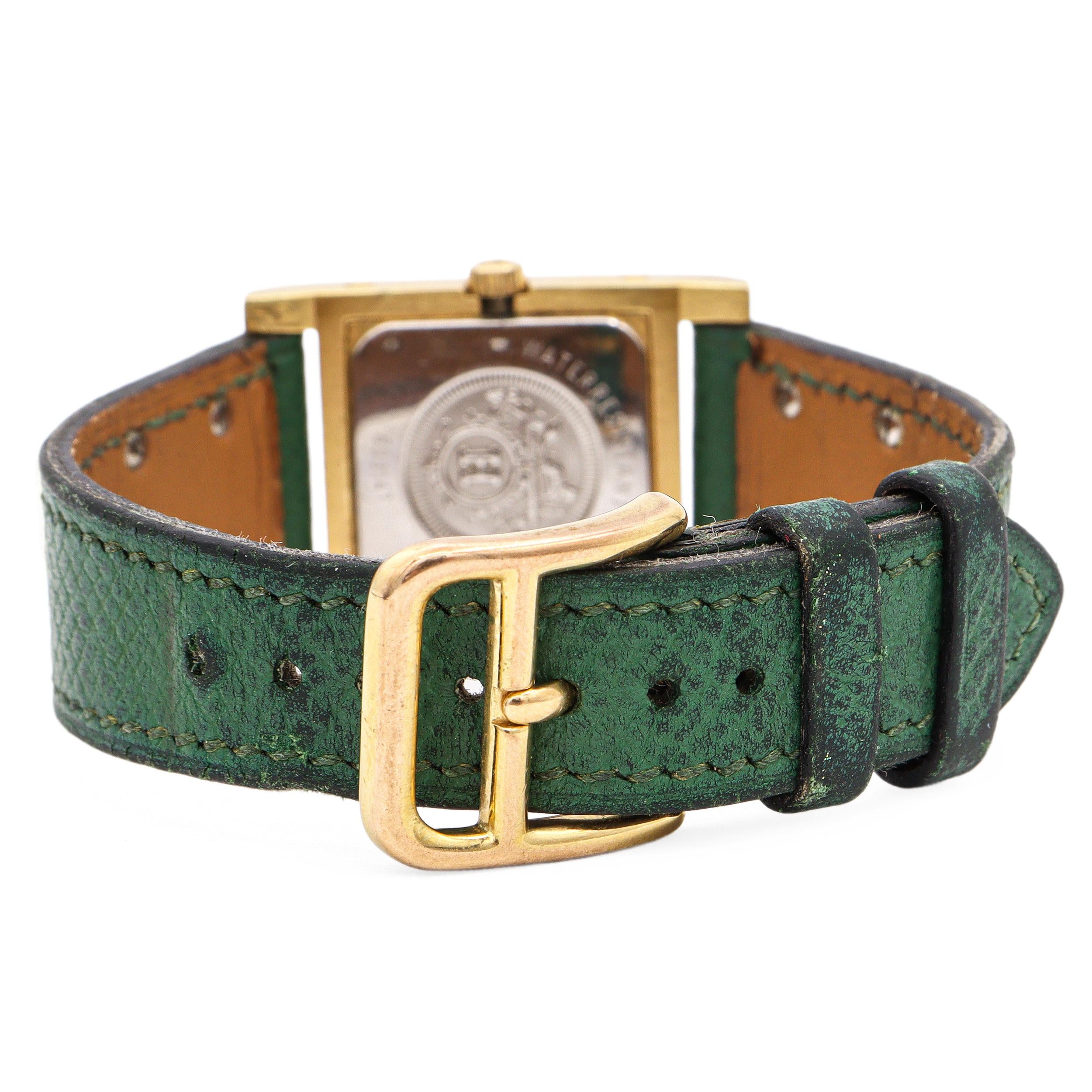 Hermès Medor Pyramid Cover Gold Plated Quartz Women's Watch