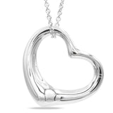 Tiffany & Co. Elsa Peretti Sterling Silver Open Heart Pendant Necklace