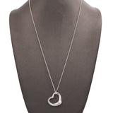 Tiffany & Co. Elsa Peretti Sterling Silver Open Heart Pendant Necklace