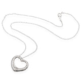 Tiffany & Co. Elsa Peretti Sterling Silver Open Heart Pendant Necklace