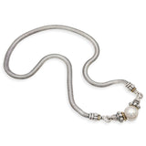 Lagos Caviar Sterling Silver 18K Gold Hematite & Pearl Interchangeable Necklace