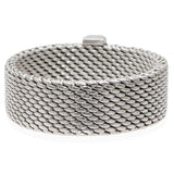 Tiffany & Co. Sterling Silver Somerset Mesh Diamond Bar Ring