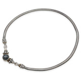 Lagos Caviar Sterling Silver 18K Gold Hematite & Pearl Interchangeable Necklace