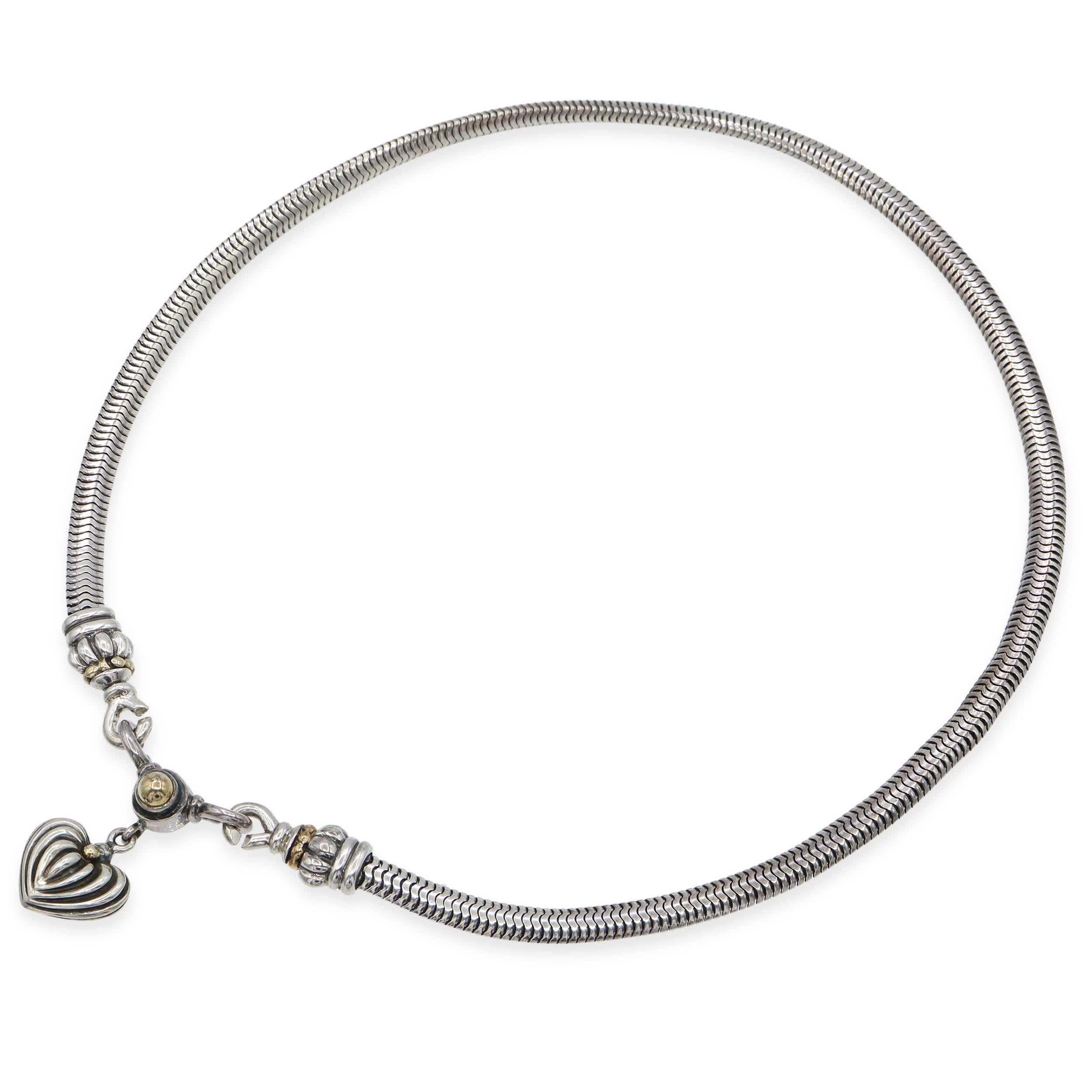 Lagos Caviar Sterling Silver 18K Gold Hematite & Pearl Interchangeable Necklace