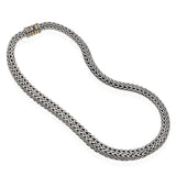John Hardy Sterling Silver and 18K Gold Dot Woven Chain Necklace