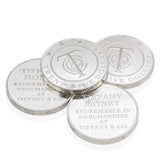 Tiffany & Co. Sterling Silver Tiffany Money $25 Tokens Set of Four