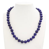 Vintage 14k Yellow Gold Accented Lapis Lazuli Beaded Strand Necklace