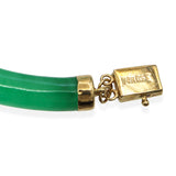 14k Yellow Gold  Green Jadeite Station Necklace
