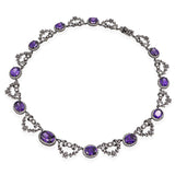 Kenneth Jay Lane Rhodium CZ Bow Motif Necklace