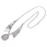 Vintage Navajo Southwestern Sterling Silver and Turquoise Feather Necklace