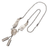 Vintage Arnold Maloney Navajo Sterling Silver Wing and Turquoise Drop Necklace