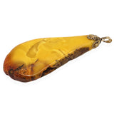 Vintage Baltic Amber Butterscotch & Honey Necklace with Large Amber Pendant