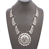 Vintage Riley Polequaptewa Sterling Silver Hopi Sun Face Necklace