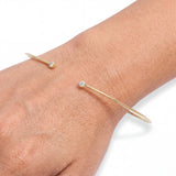 Tiffany & Co. 18k Yellow Gold Elsa Peretti Diamond Wire Cuff Bracelet