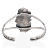 Vintage Max Largo Navajo Sterling Silver Turquoise and Coral Cuff Bracelet