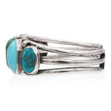 Vintage Silver and Multicolor Turquoise Cuff Bracelet