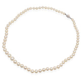 Vintage 14k White Gold Graduated Pearl Strand Necklace