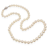 Vintage 14k White Gold Graduated Pearl Strand Necklace